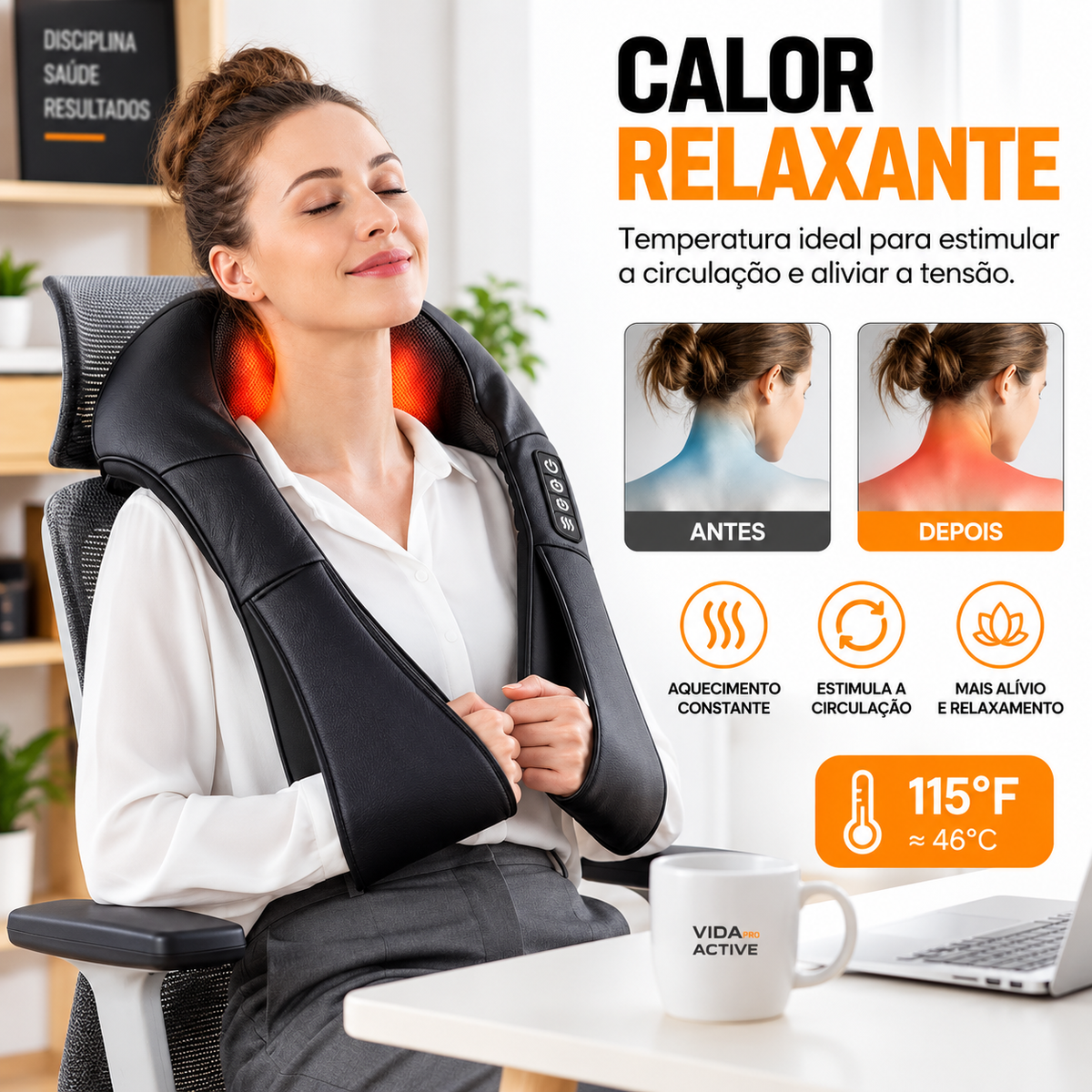 Massageador de Pescoço Inteligente com Aquecimento | PulseCarePro®