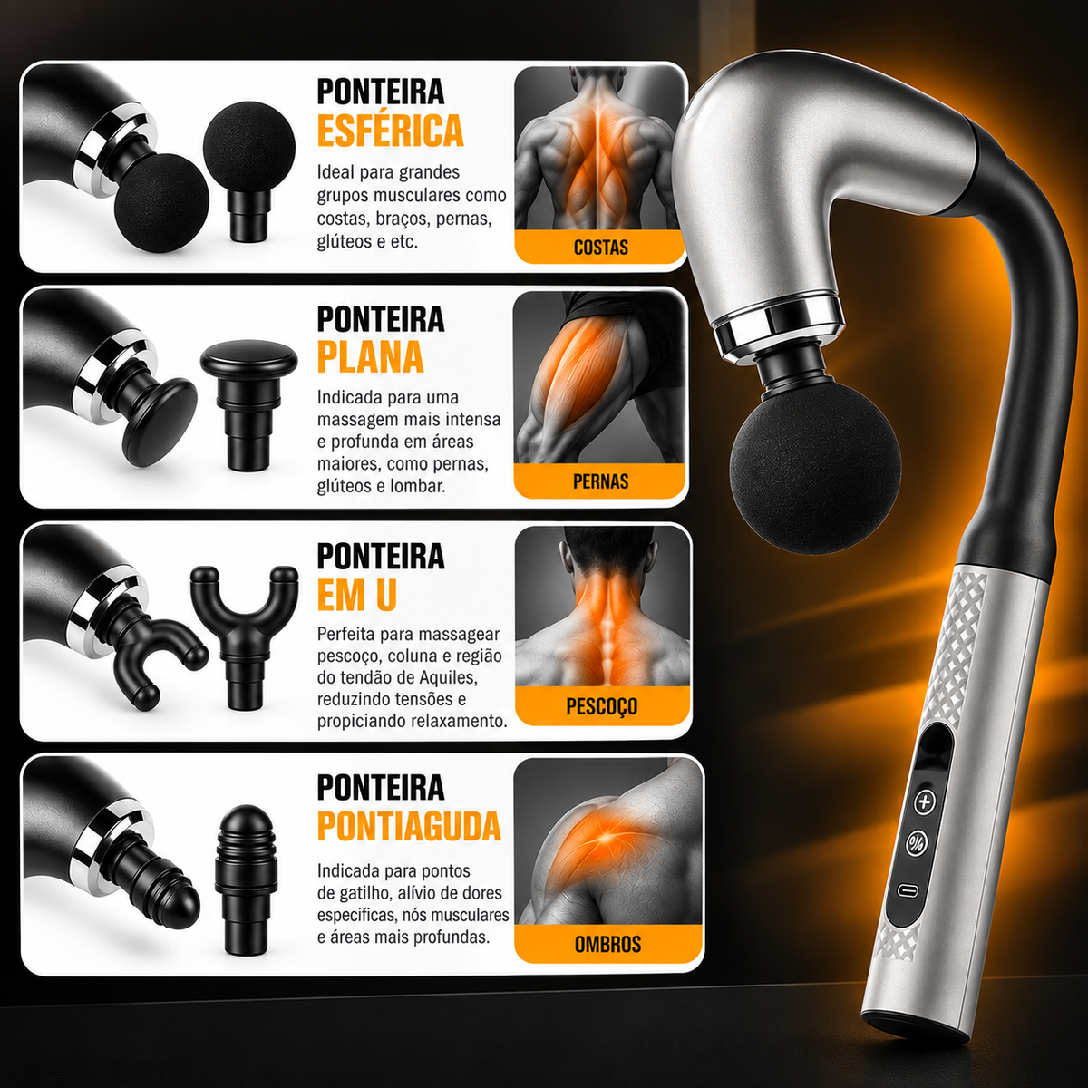 Massageador Corporal de Longo Alcance | MassageReach®