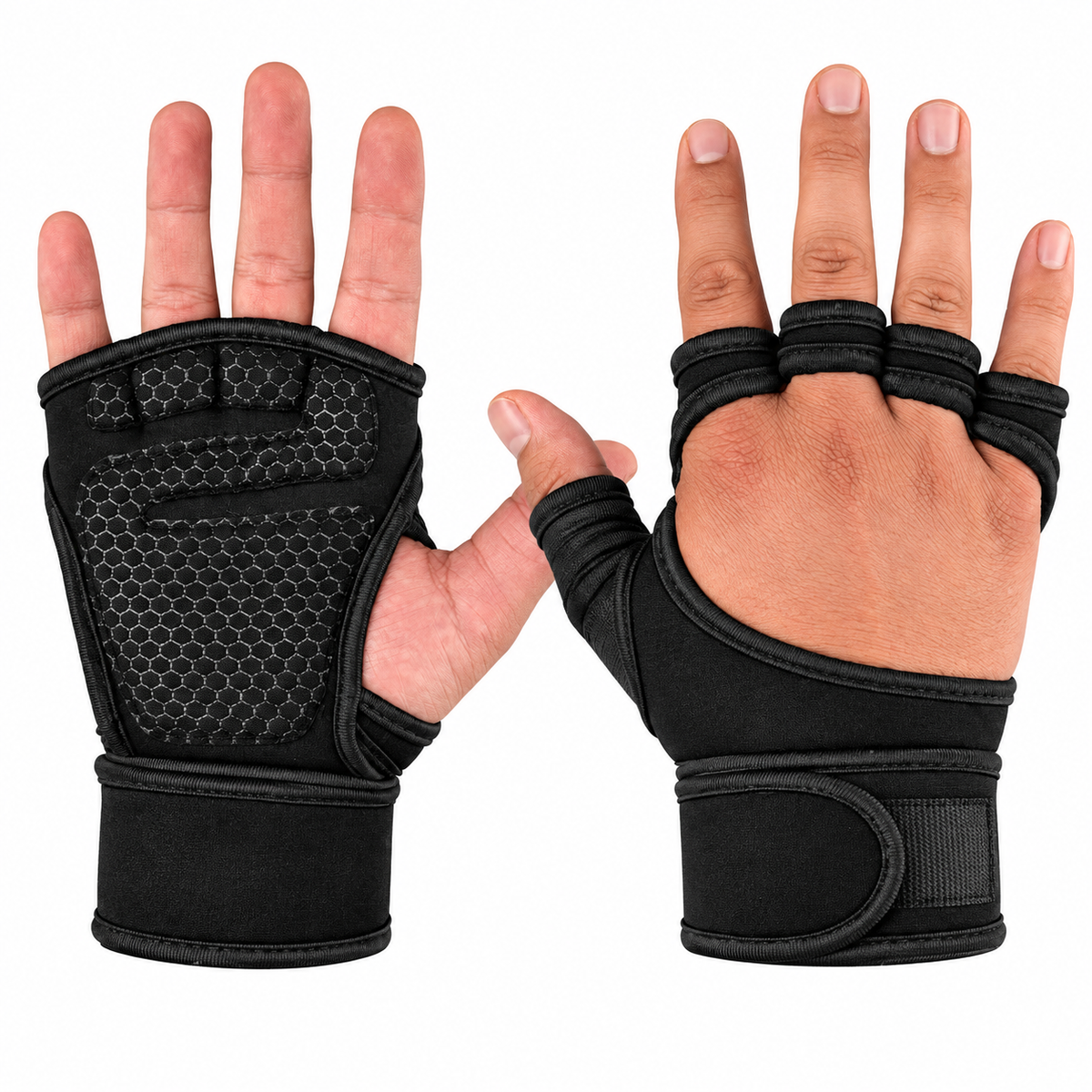 Luva de Treino com Proteção de Palma e Suporte de Punho | GripGuard®