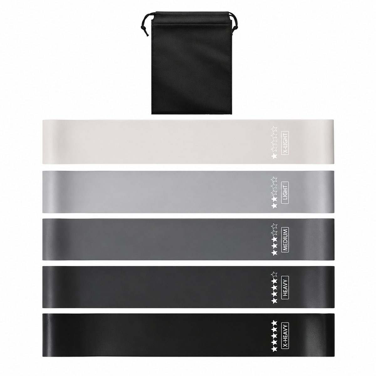 Kit 5 Faixas Elásticas MiniBands para Diferentes Intensidades | FitBands®