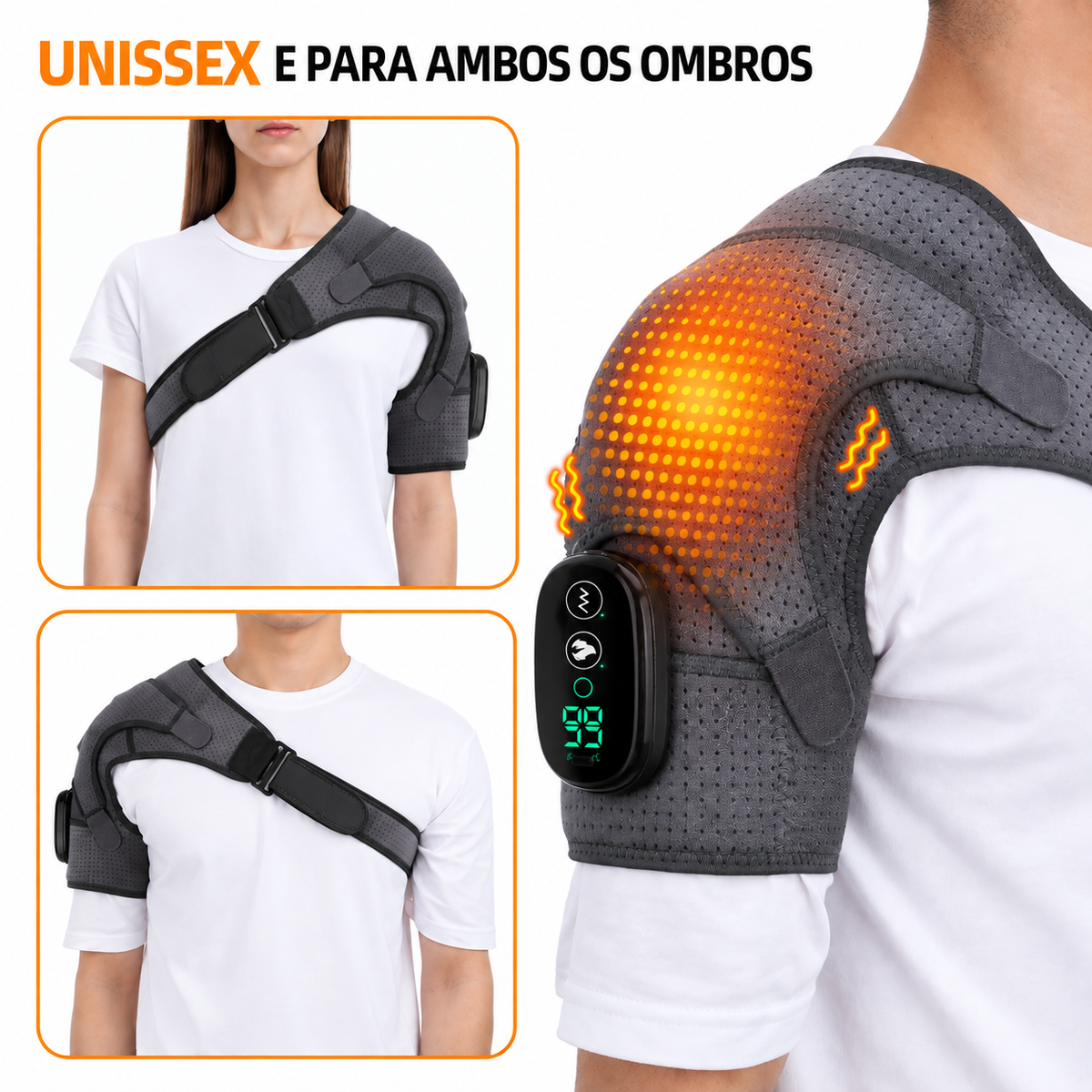 Ombreira Ortopédica Massageadora com Aquecimento | OmbroFlex™