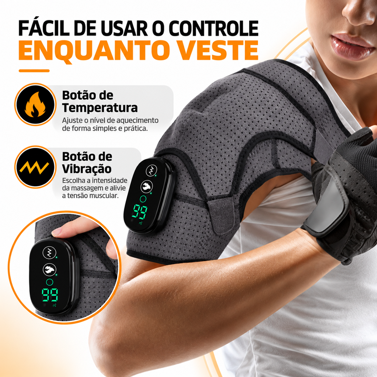 Ombreira Ortopédica Massageadora com Aquecimento | OmbroFlex™
