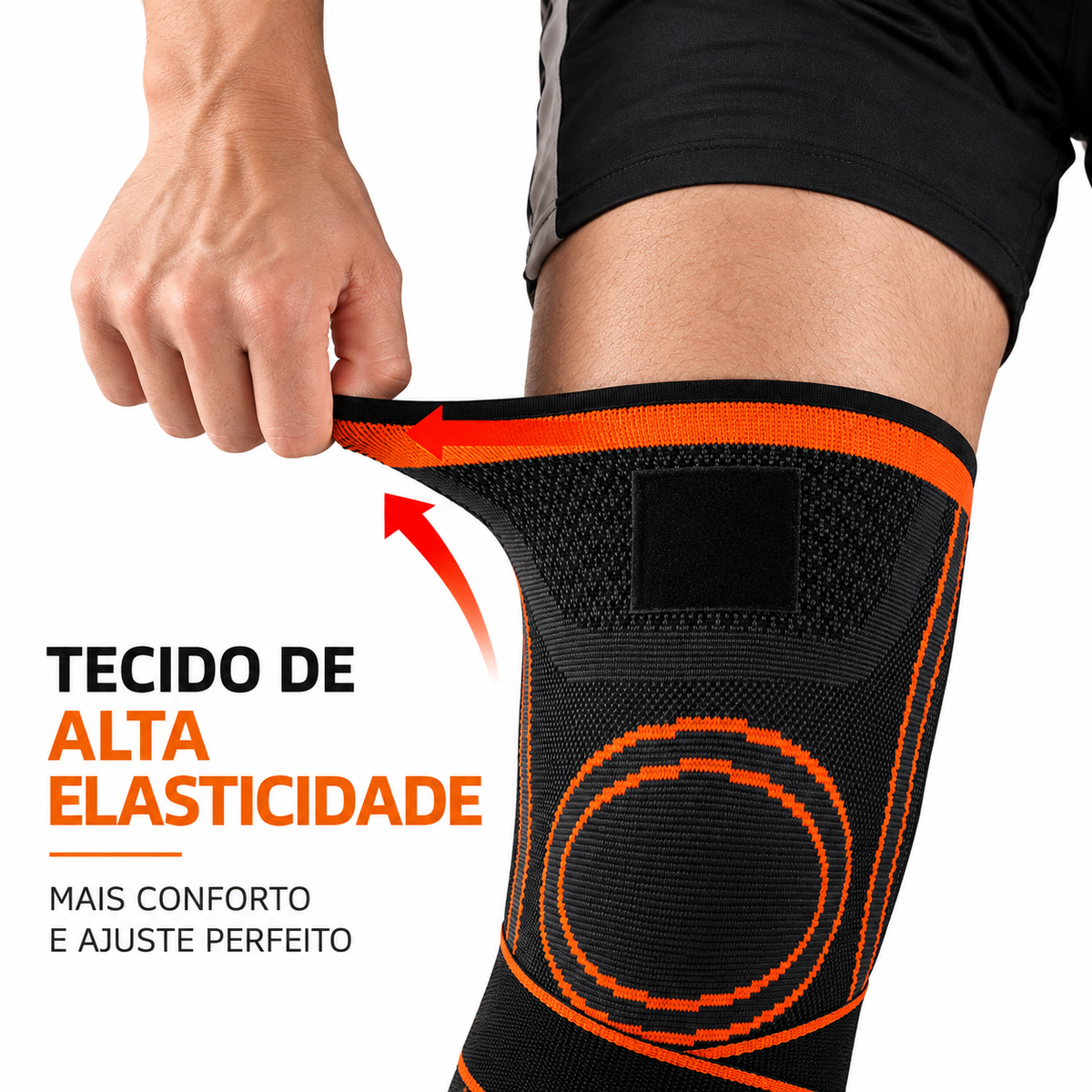 Joelheira Ortopédica de Alta Compressão com Velcro | Suporte e Proteção para Esportes e Alívio de Dores | StabiliPro™