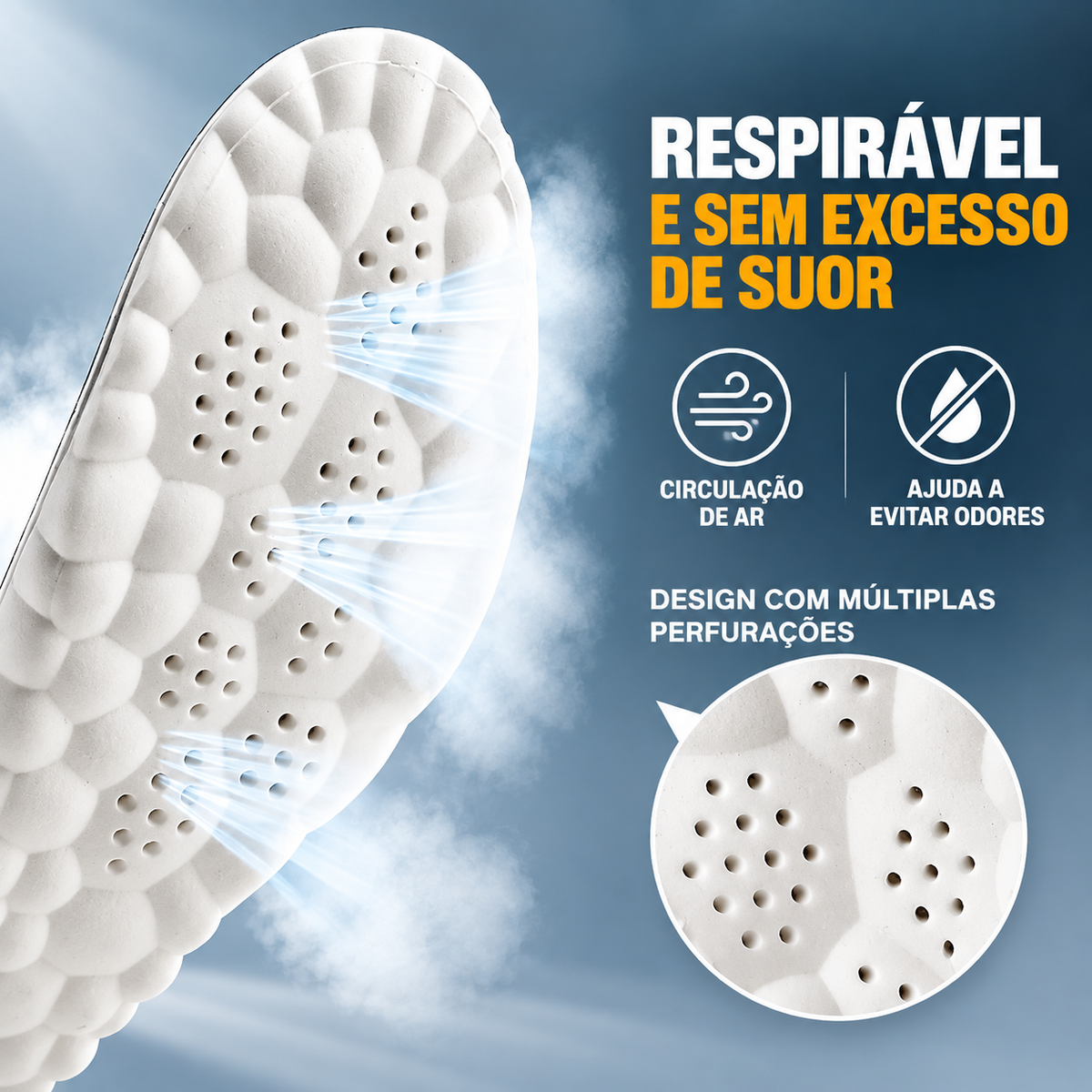 Palmilha com Suporte de Arco e Absorção de Impacto Ortopédica | StepComfort®