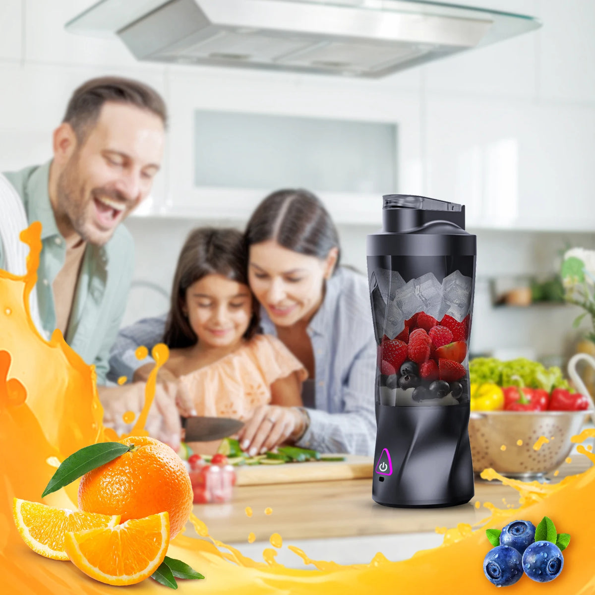 Liquidificador Portátil Multifuncional | Faça shakes, sucos, smoothies, pré e pós treinos onde estiver | Beba direto do copo | BlendFit®